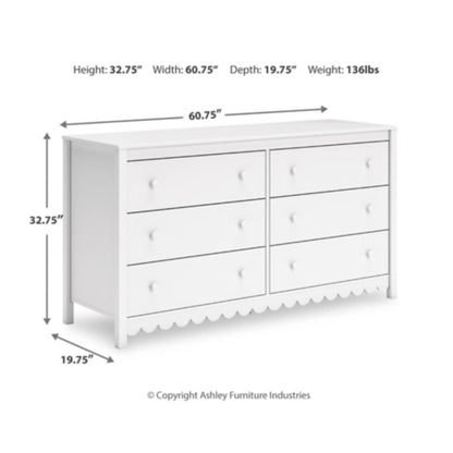 Hallityn Six Drawer Dresser
