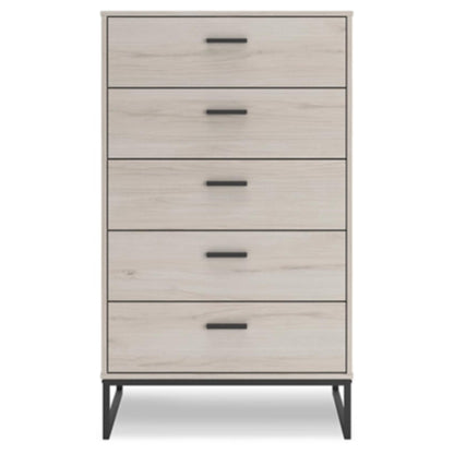 Socalle Five Drawer Chest - Light Natural