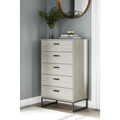 Socalle Five Drawer Chest - Light Natural
