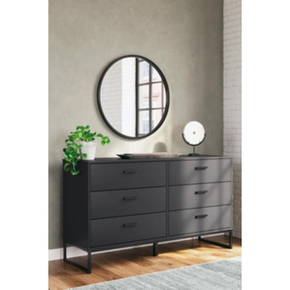 Socalle Six Drawer Dresser - Black