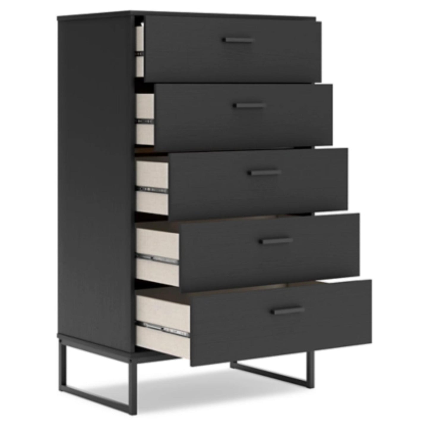 Socalle Five Drawer Chest - Black