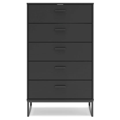Socalle Five Drawer Chest - Black
