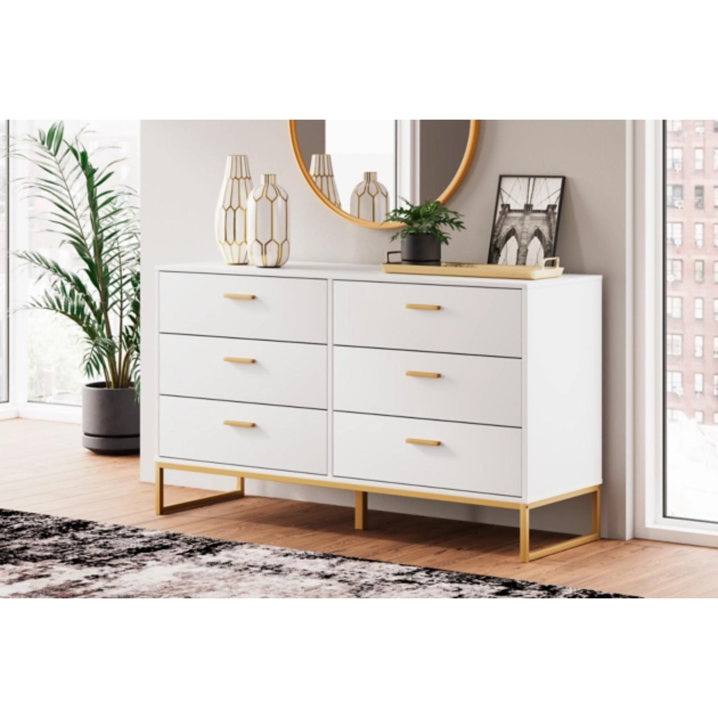 Socalle Six Drawer Dresser - Two - Tone