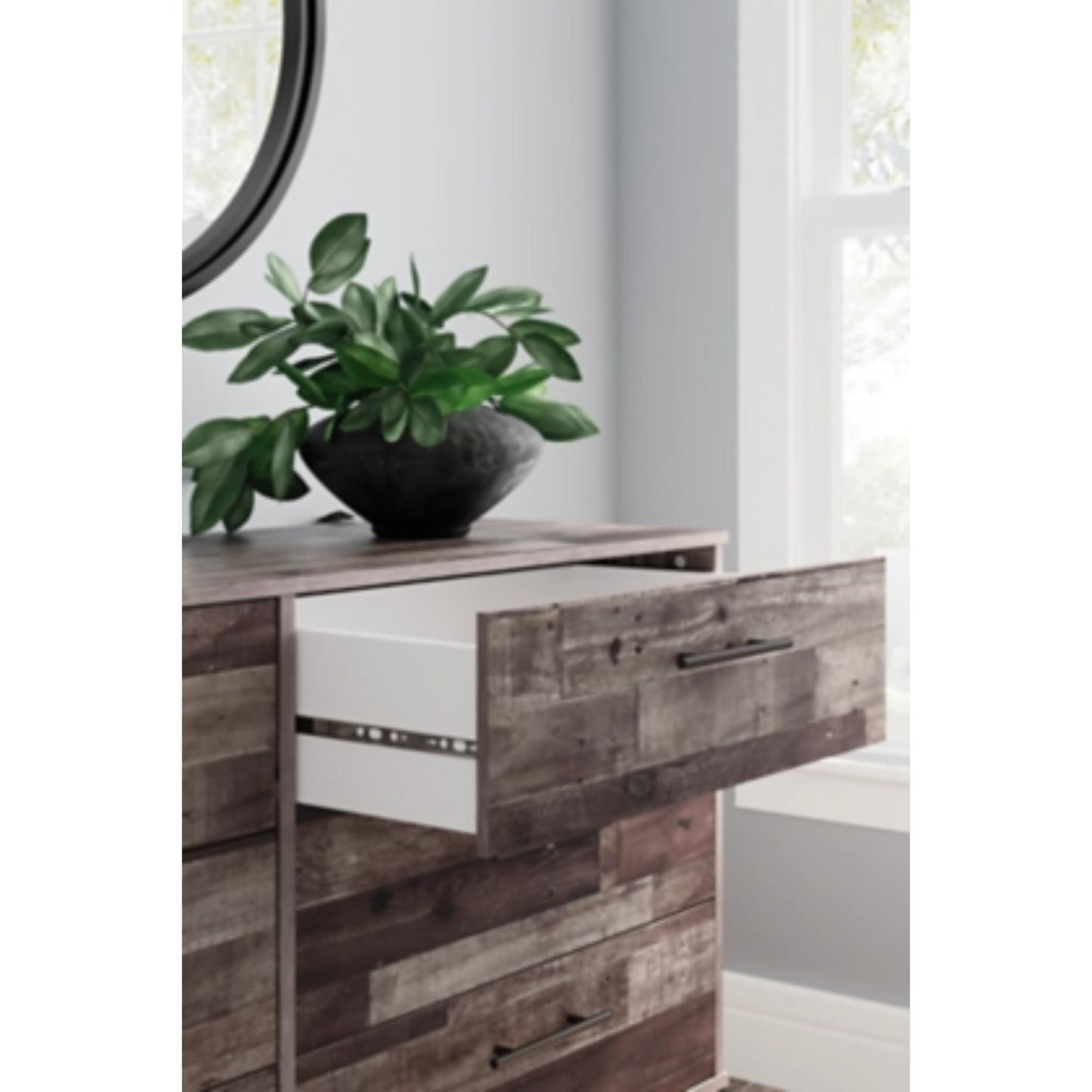 Neilsville Six Drawer Dresser -  Multi Gray / Whitewash