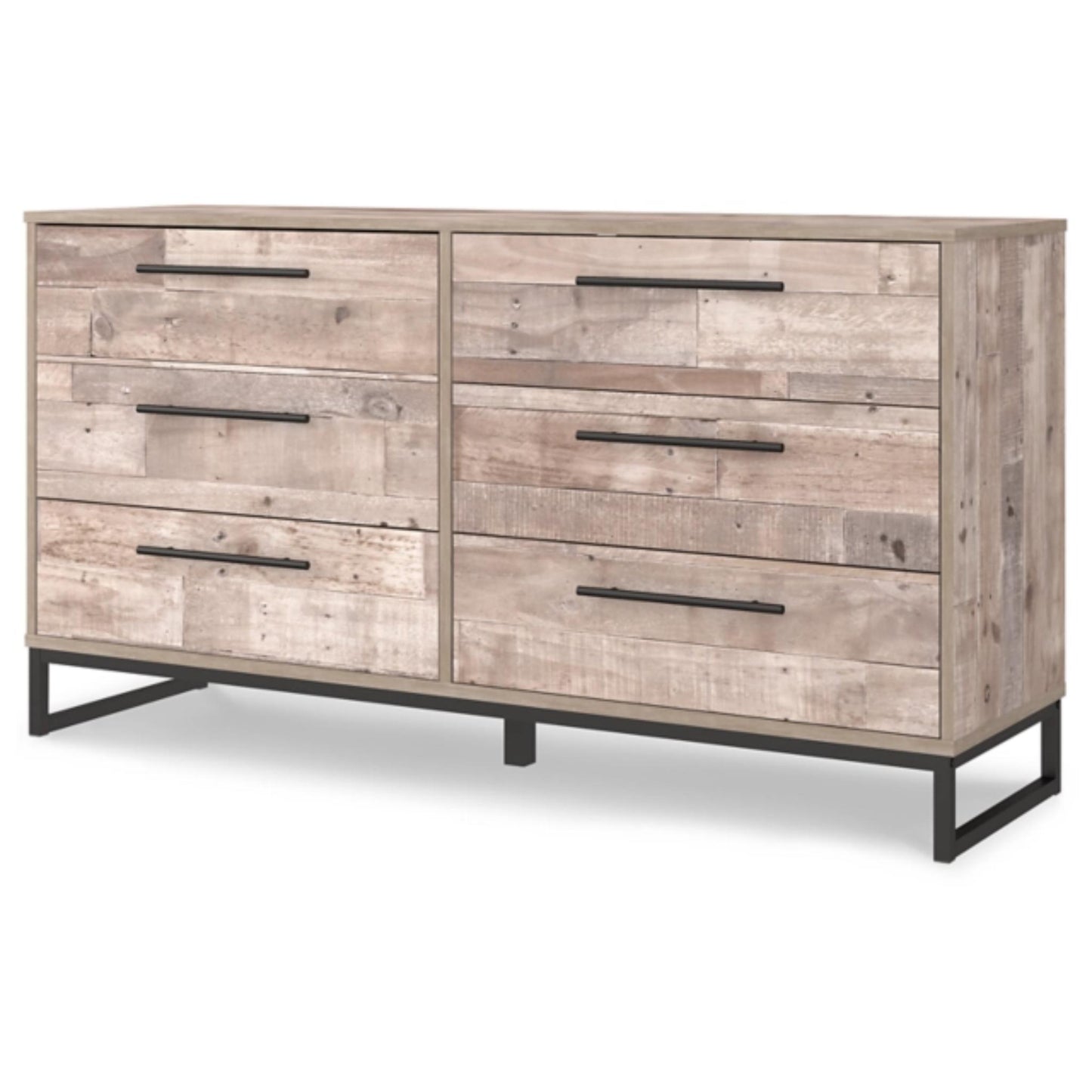 Neilsville Six Drawer Dresser -  Multi Gray / Whitewash