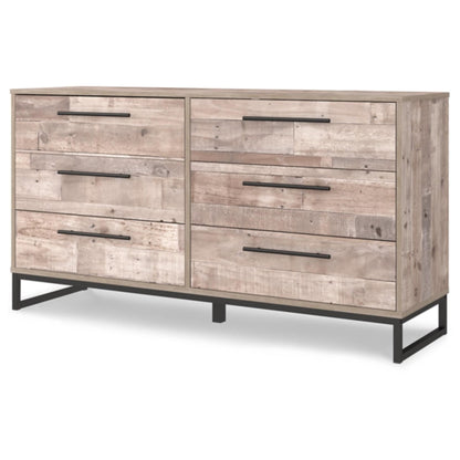 Neilsville Six Drawer Dresser -  Multi Gray / Whitewash
