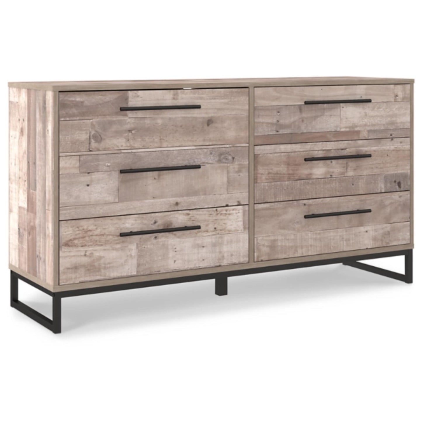 Neilsville Six Drawer Dresser -  Multi Gray / Whitewash