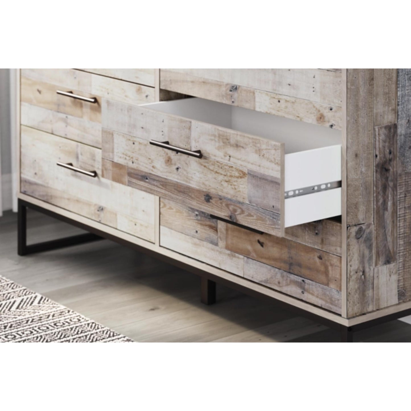 Neilsville Six Drawer Dresser -  Multi Gray / Whitewash