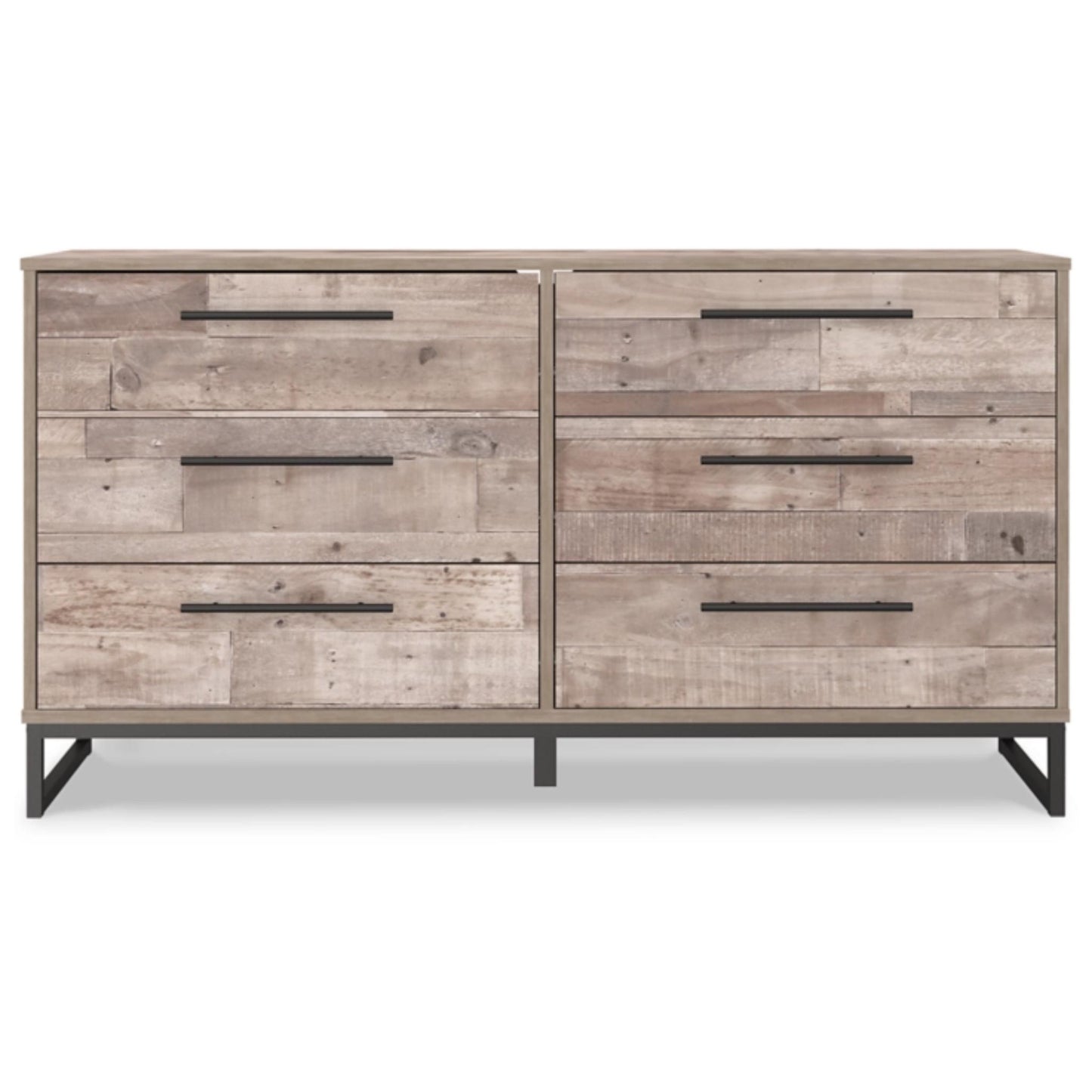 Neilsville Six Drawer Dresser -  Multi Gray / Whitewash