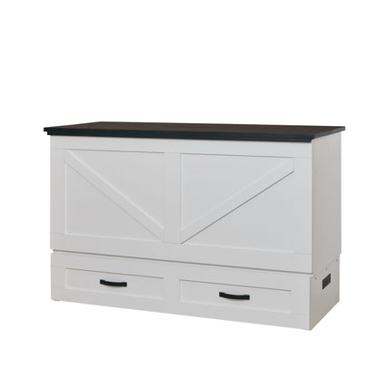 Barn Cabinet Bed - White & Black