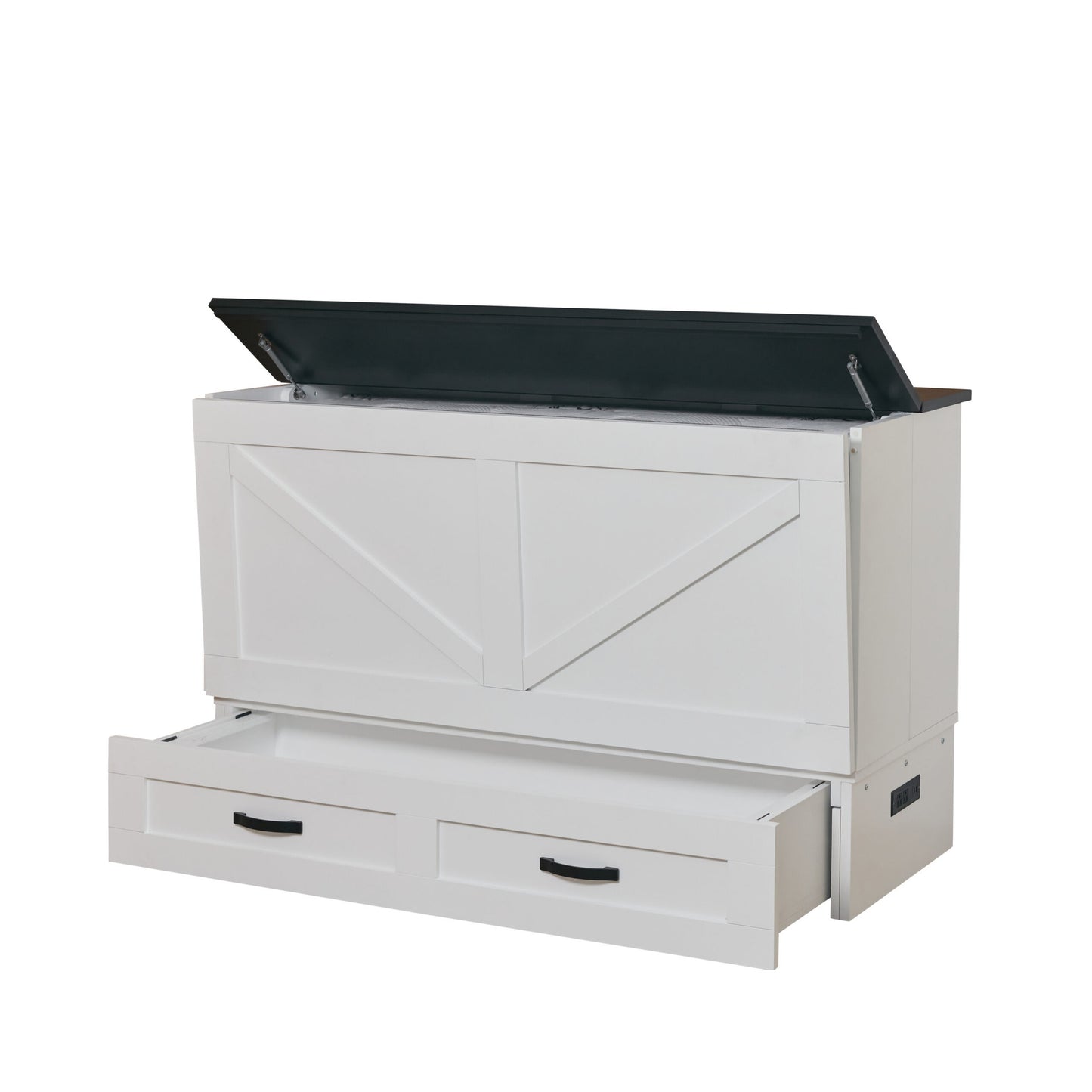 Barn Cabinet Bed - White & Black