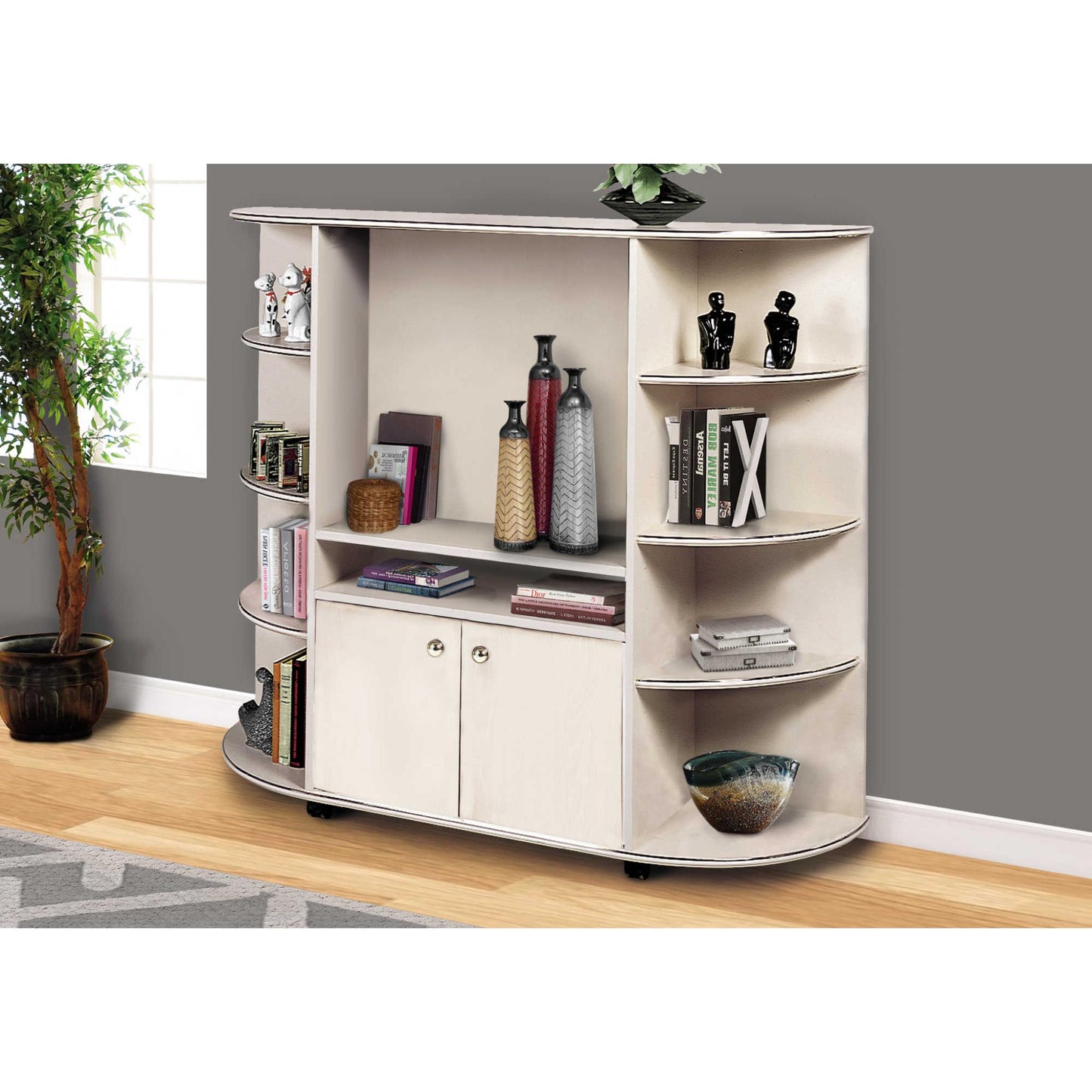 BOOKCASE M8805 - Beige - Gold