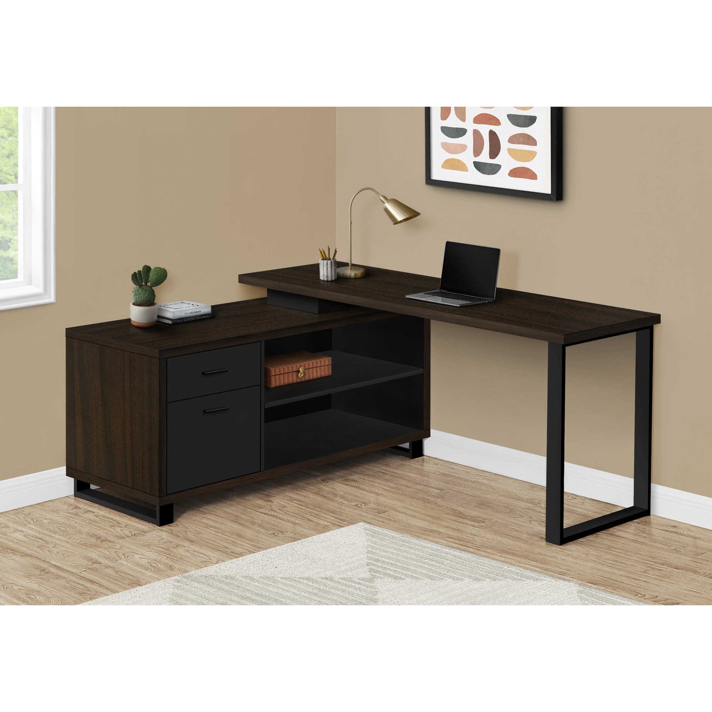 OFFICE DESK M7716 - Black / White / Cherry / Reclaimed / Grey / Modern Grey / Espresso