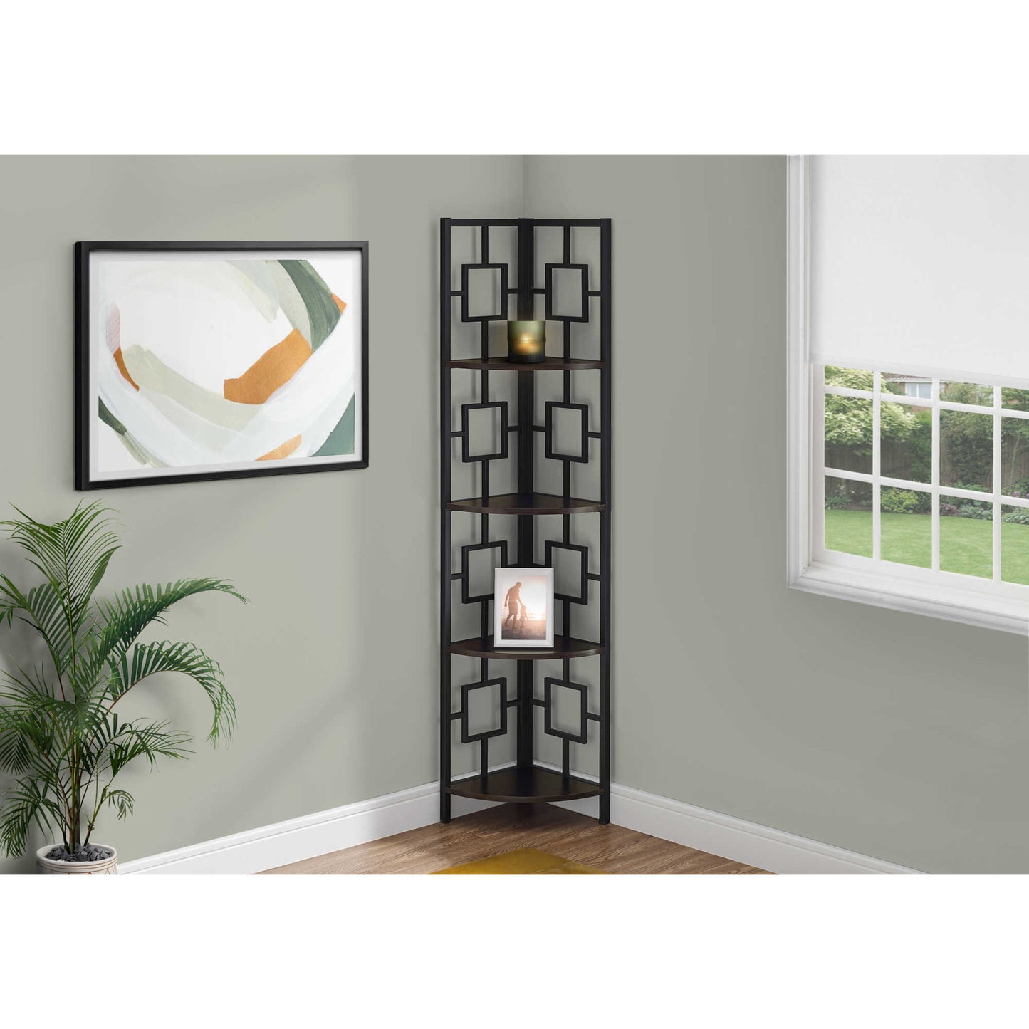 62" BOOKCASE M3613 - Black / Espresso / White / Dark Taupe
