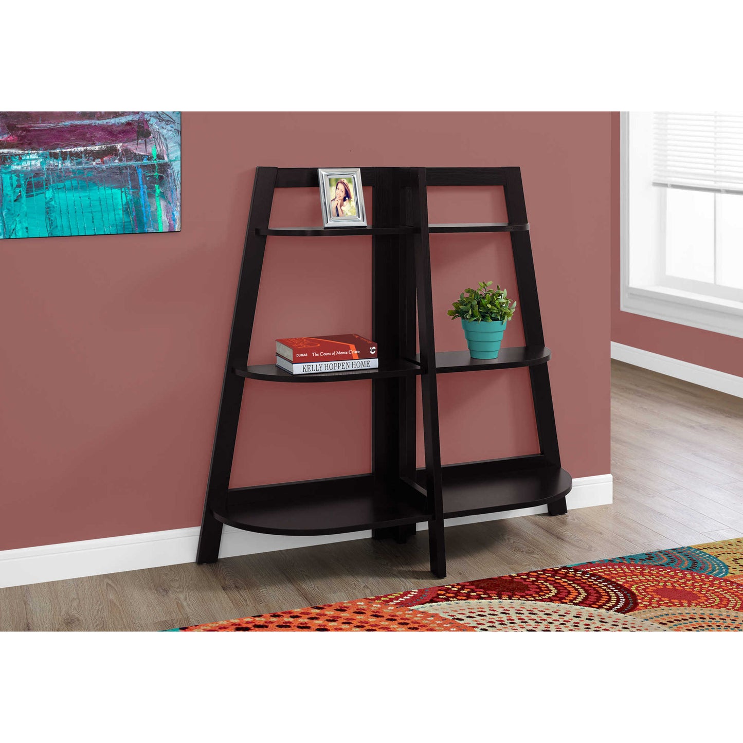 48" BOOKCASE M2427 - White / Dark Taupe / Espresso