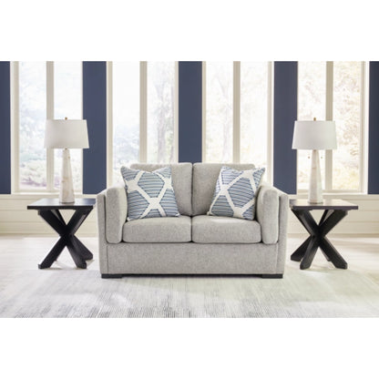 Evansley Loveseat - Navy / Pewter