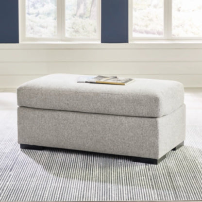 Evansley Ottoman - Pewter / Navy