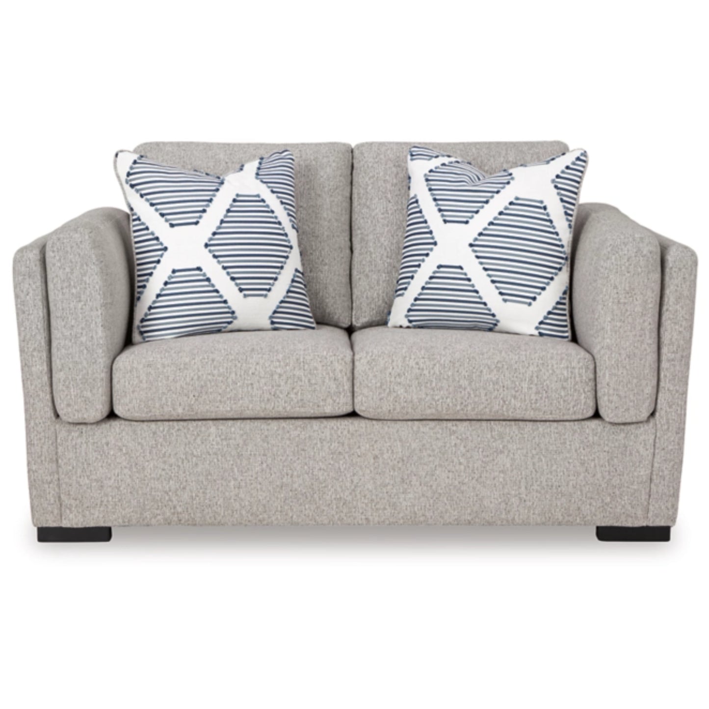 Evansley Loveseat - Navy / Pewter
