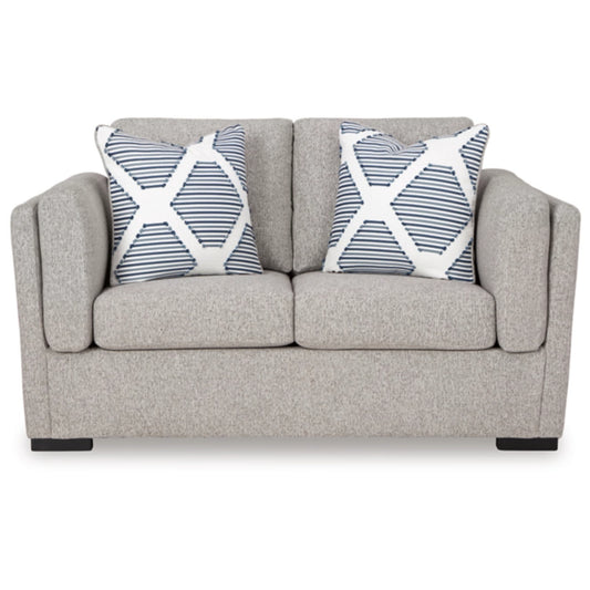 Evansley Loveseat - Navy / Pewter