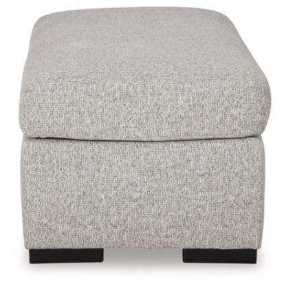 Evansley Ottoman - Pewter / Navy