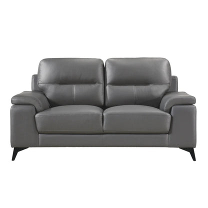 Mischa Loveseat -  Black / Dark Grey / Silver