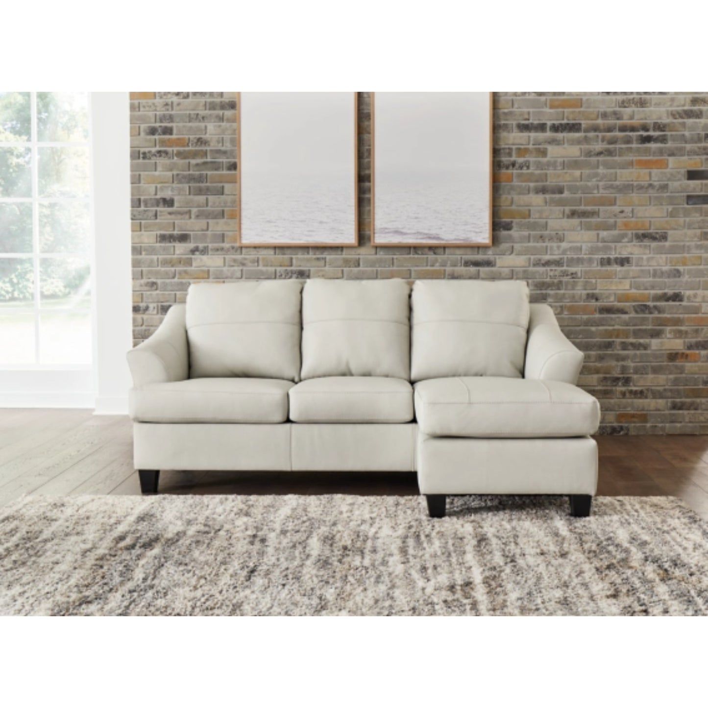 Geneo Sofa Chaise - Coconut / Steel