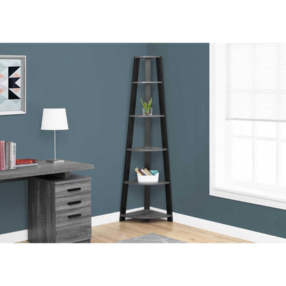 72" BOOKCASE M2751 - Dark Walnut / Brown Oak / Black / Grey / Espresso / Dark Taupe / White / Grey - White / Grey - Black