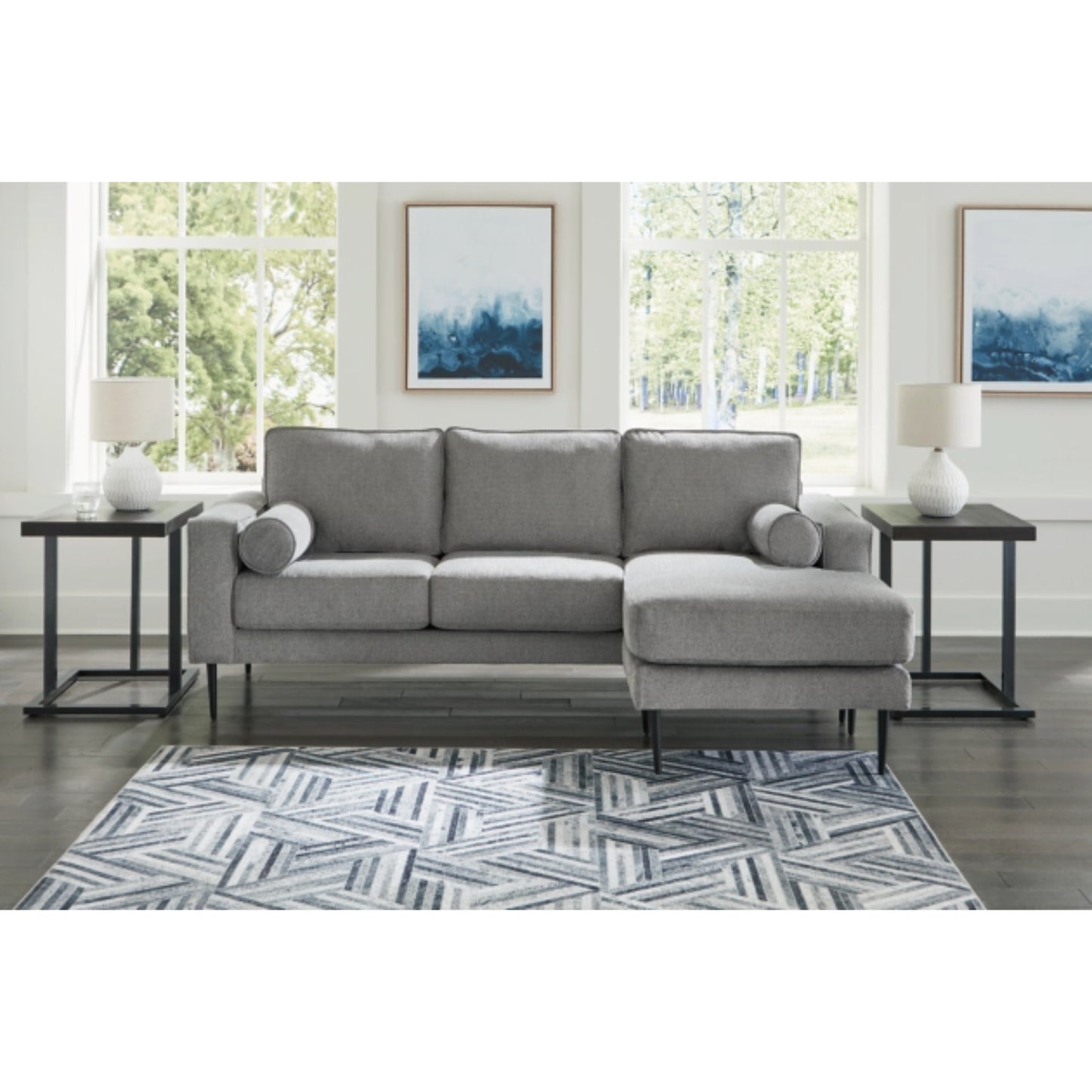 Hazela Sofa Chaise - Charcoal