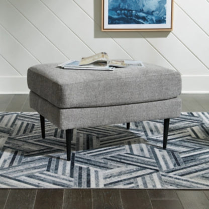 Hazela Ottoman - Charcoal / Sandston