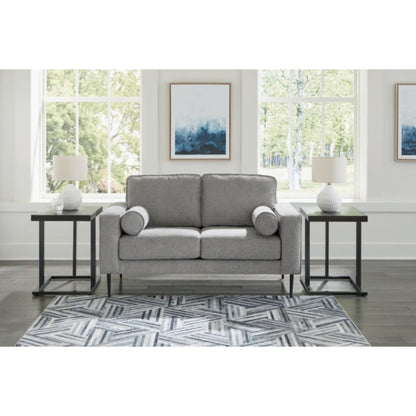 Hazela Loveseat - Charcoal / Sandstone