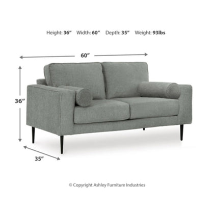 Hazela Loveseat - Charcoal / Sandstone
