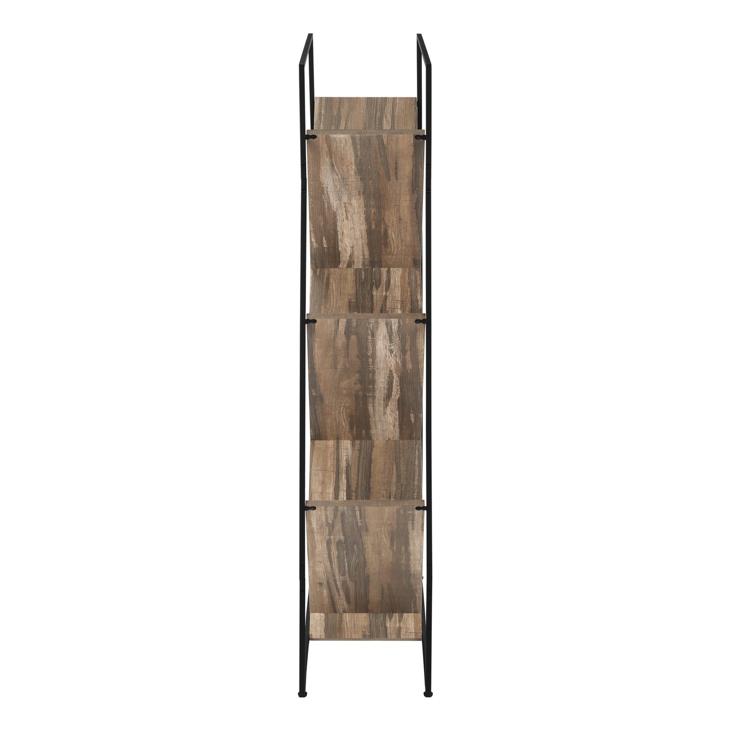 60" BOOKCASE M2202 - Brown Reclaimed / Dark Taupe / Grey