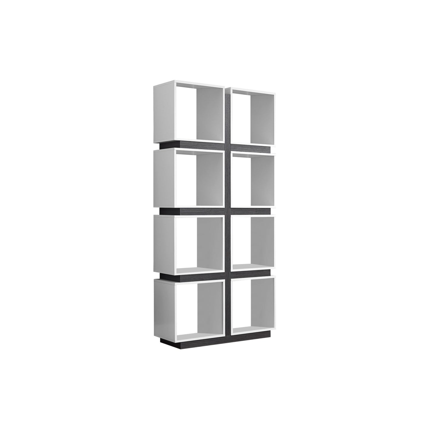 71" BOOKCASE M7076 - Grey - White