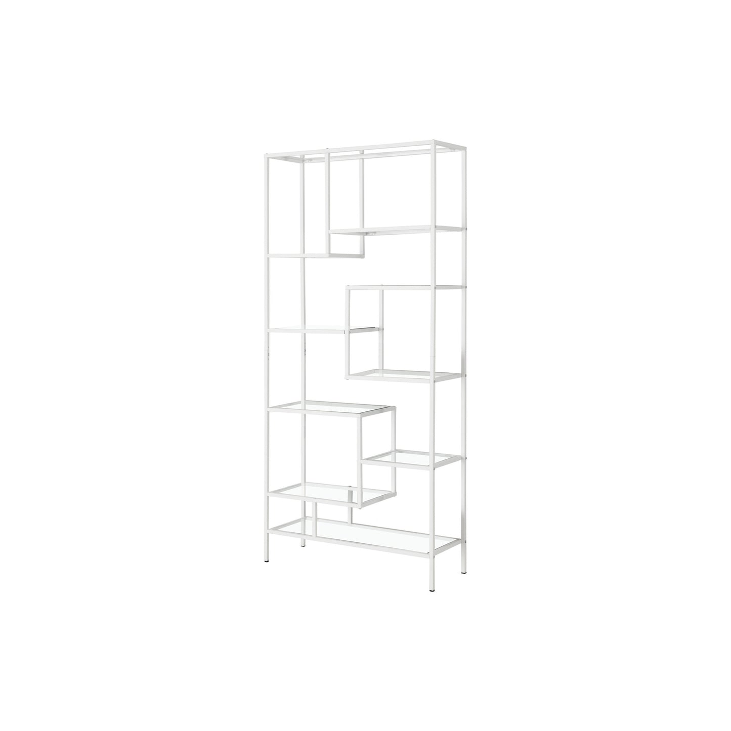72" BOOKCASE M7159 - Silver / White