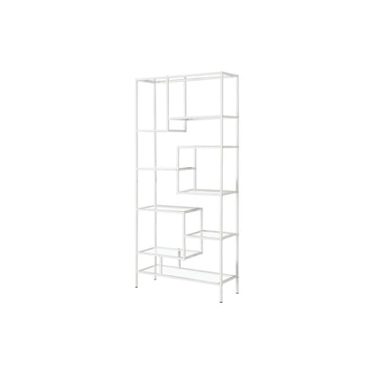 72" BOOKCASE M7159 - Silver / White