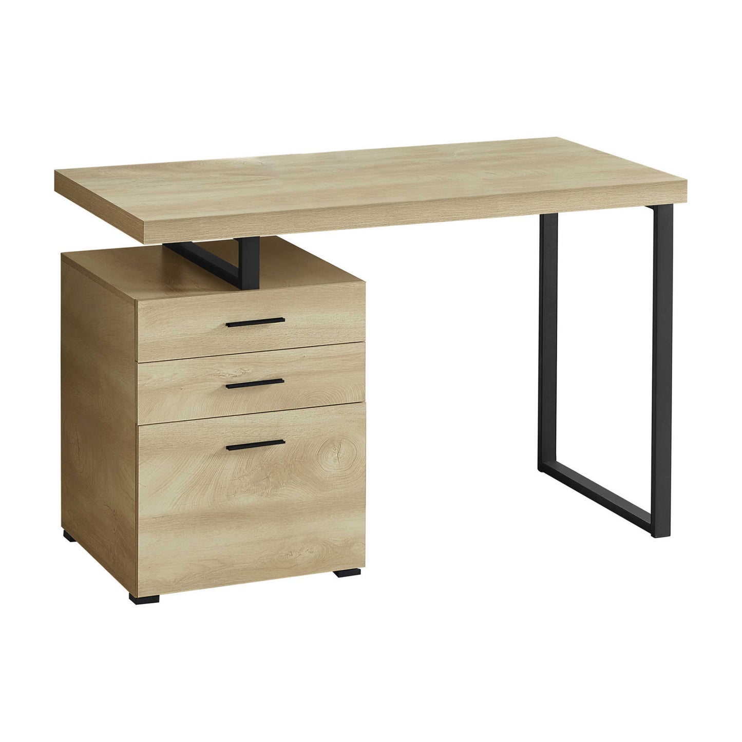 OFFICE DESK M7643 - Natural / Cherry / White - Concrete / Grey - Black / White / Modern Grey / Modern Taupe