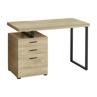 OFFICE DESK M7643 - Natural / Cherry / White - Concrete / Grey - Black / White / Modern Grey / Modern Taupe