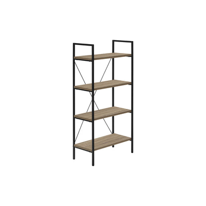 48" BOOKCASE M7800 - Dark Taupe / White