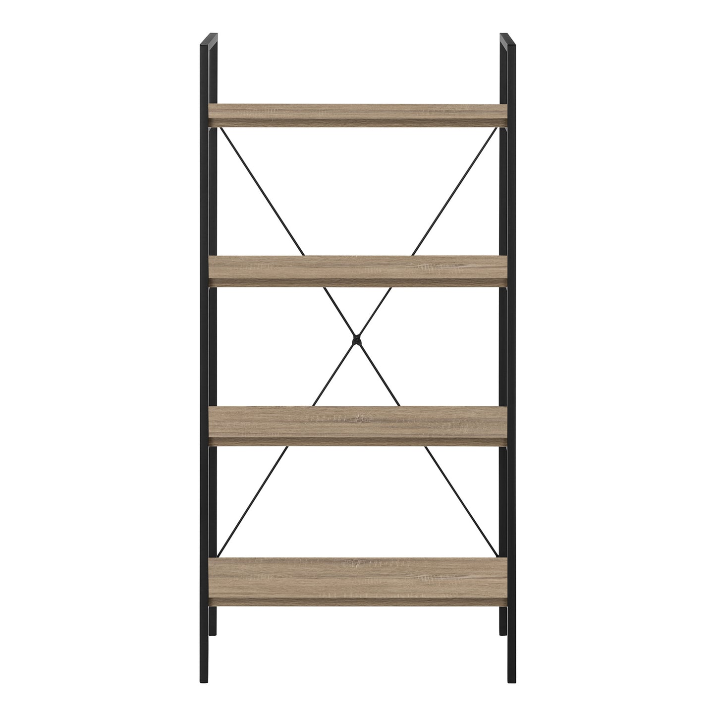 48" BOOKCASE M7800 - Dark Taupe / White