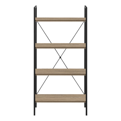 48" BOOKCASE M7800 - Dark Taupe / White