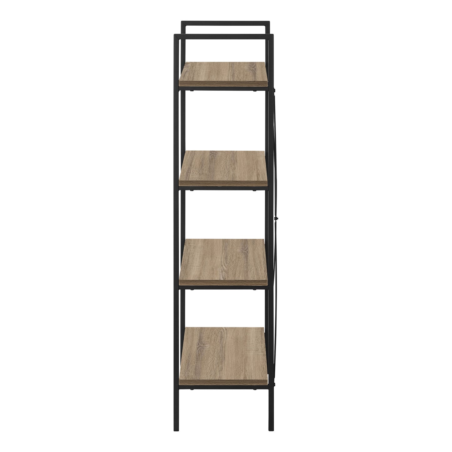 48" BOOKCASE M7800 - Dark Taupe / White