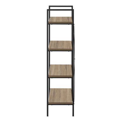 48" BOOKCASE M7800 - Dark Taupe / White
