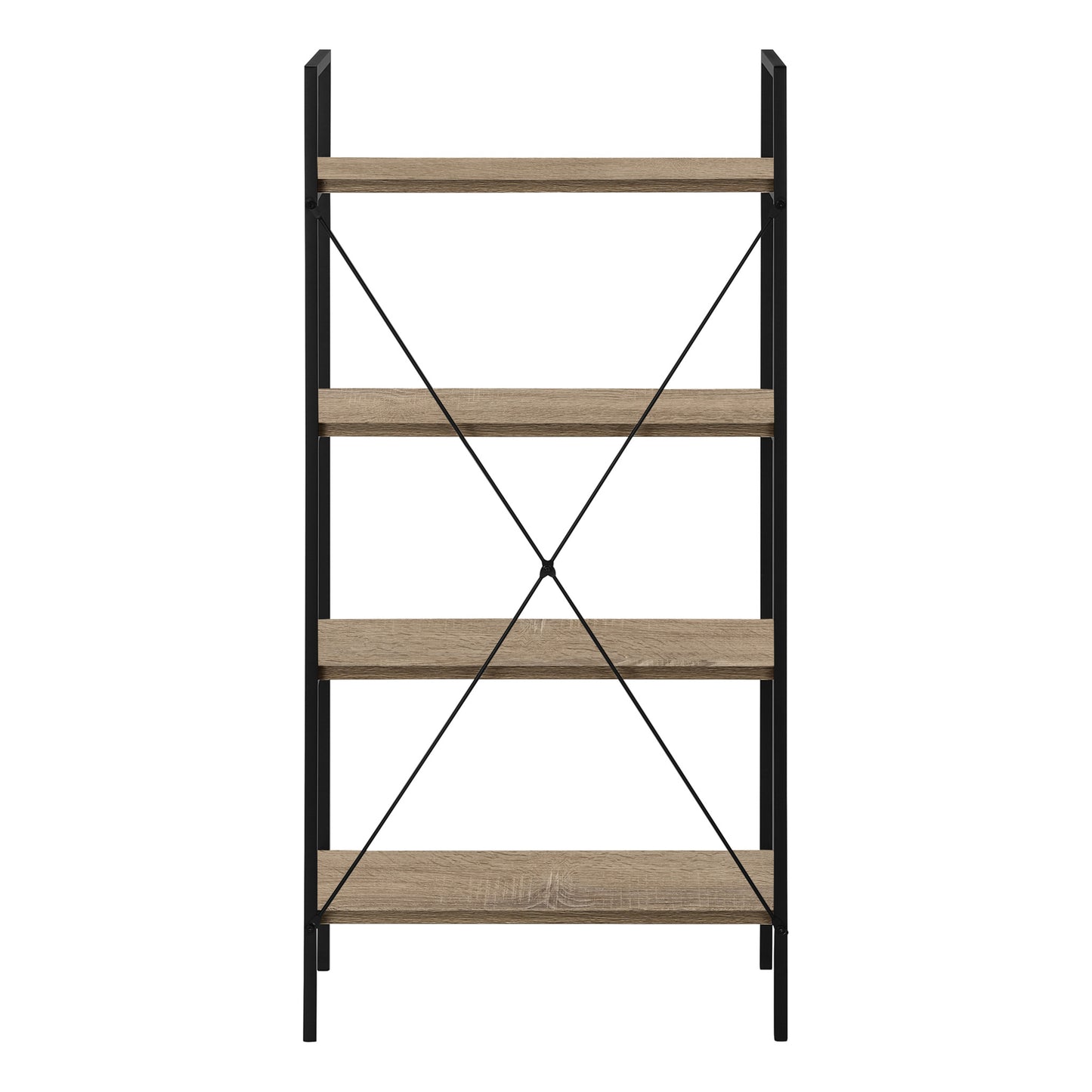 48" BOOKCASE M7800 - Dark Taupe / White