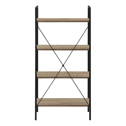 48" BOOKCASE M7800 - Dark Taupe / White