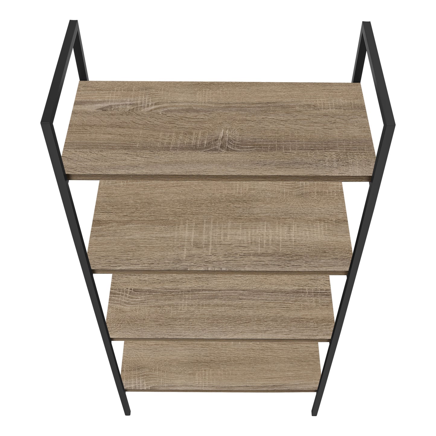 48" BOOKCASE M7800 - Dark Taupe / White