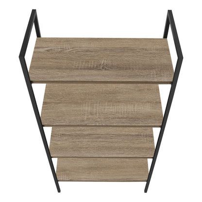 48" BOOKCASE M7800 - Dark Taupe / White
