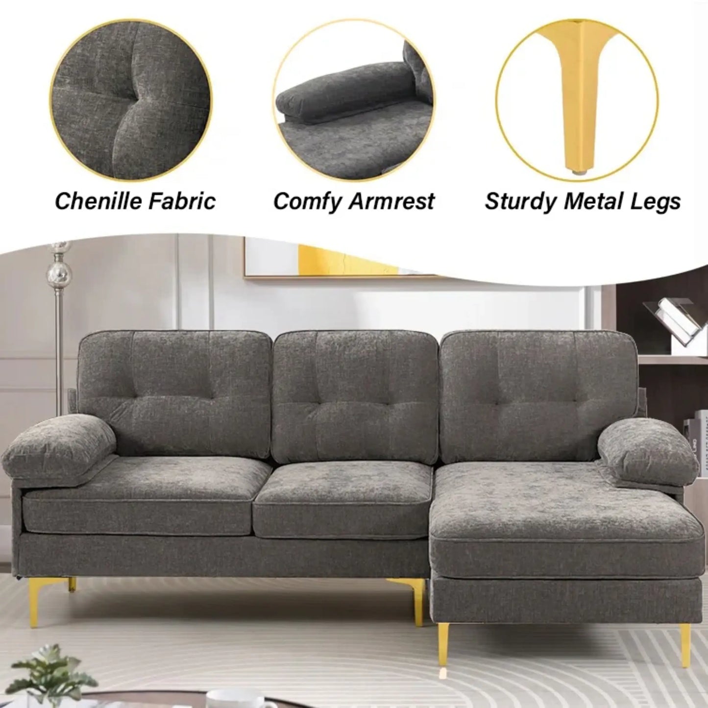 Sectional Light Grey - 8585