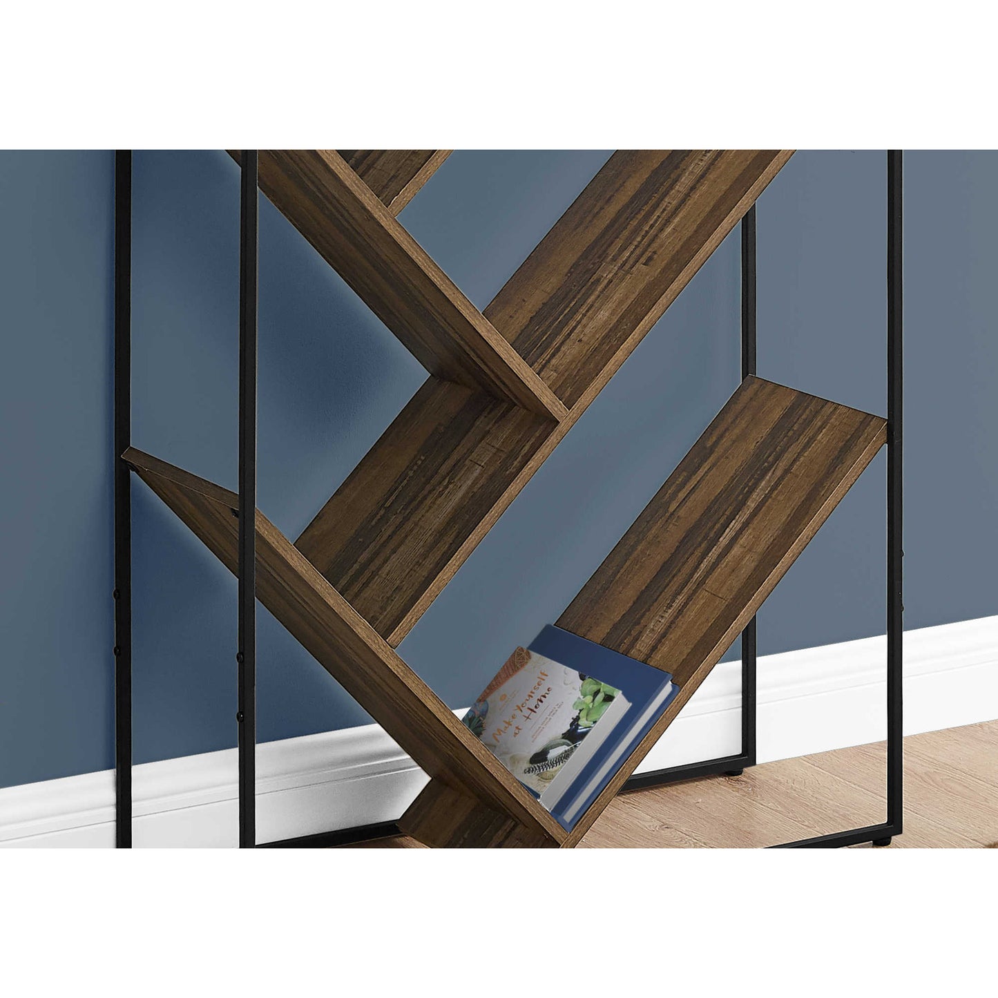 60" BOOKCASE M2202 - Brown Reclaimed / Dark Taupe / Grey