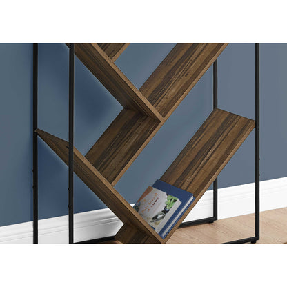 60" BOOKCASE M2202 - Brown Reclaimed / Dark Taupe / Grey