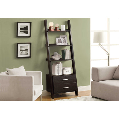 69" BOOKCASE M2562 -  Grey - White / Espresso / White